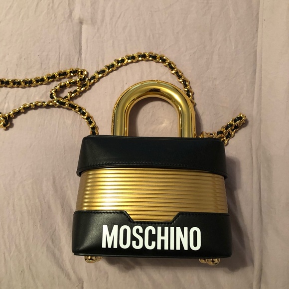 h&m moschino padlock bag